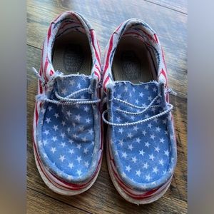 Stars & Stripes Hey Dudes, size Y2